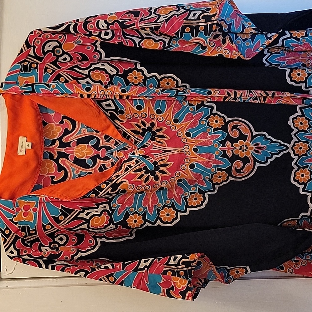 Cremieux Beach Cover Up, Resort Wear with Sash Large L